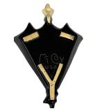 L4 - Vintage McCoy Pottery Umbrella Wall Pocket - Art Deco