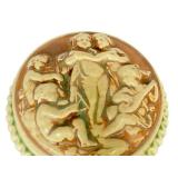 L2 - Antique Roseville Donatello Powder Jar - Antique 1915