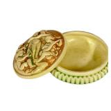 L2 - Antique Roseville Donatello Powder Jar - Antique 1915