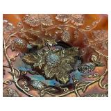 Antique Millersburg Purple Radium Blackberry Wreath Glass Bowl (1909-1919)