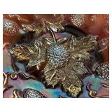 Antique Millersburg Purple Radium Blackberry Wreath Glass Bowl (1909-1919)