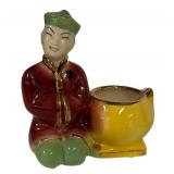 B5 - Vintage Shawnee Geisha Planter #701 & Vintage Asian Man Planter (Lot of 2)