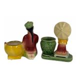 B5 - Vintage Shawnee Geisha Planter #701 & Vintage Asian Man Planter (Lot of 2)