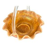 C2 - Fenton Basket - Golden Carnival Glass, Vintage 1977