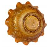 C2 - Fenton Basket - Golden Carnival Glass, Vintage 1977