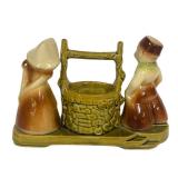 B5 - Vintage Shawnee Wishing Well Figurine - Ceramic Couple by Stone Well (710)