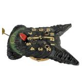 L4 - Antique Lux Clock Mfg. Co. Waterbury Dog Head Clock - Pendulum (Patents Pend.)