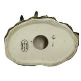 N1 - Vintage Stangl Pottery Birds Ceramic Figurine - Green & Yellow Parrots On Rock Base