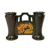 L3 - Antique Roseville Pottery Rosecraft Panel Bud Vase - 1920