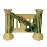 L4 - Roseville Corinthian Double Candle Holder Bud Vase - Antique 1923