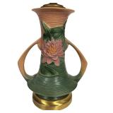 Roseville Water Lily Lamp - Antique Pottery Vase