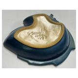 F2 - Vintage Roseville Pine Cone Candy Dish - Vintage Ceramic Leaf Bowl