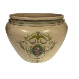 Antique Roseville Pottery Rosalie Creamware Jardiniere, 1910-1920- RARE FIND!