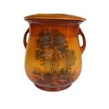 Antique Roseville Autumn Chamber Pot With Lid
