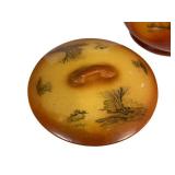 Antique Roseville Autumn Chamber Pot With Lid