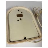 L6 - Hull Vintage Clock - 1930s Ceramic Mantel Clock With Windmill and Sailboat