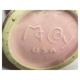 H5 - McCoy Pink 7.25-Inch Vase Pair - Vintage Made in USA
