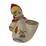 H4 - Hull Pottery Little Red Riding Hood Sugar Bowl - 1950s