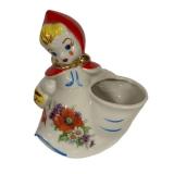 H4 - Hull Pottery Little Red Riding Hood Sugar Bowl - 1950s