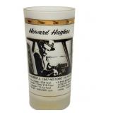 C4 - Howard Hughes Spruce Goose Tumbler - Vintage Frosted Glass 5.5 in Tall