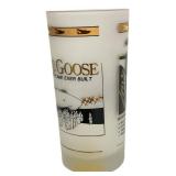 C4 - Howard Hughes Spruce Goose Tumbler - Vintage Frosted Glass 5.5 in Tall