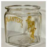 O1 - Planters Mr Peanut Glass Peanut Jar with Pencil Sharpener