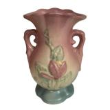 K4 - Vintage Hull Granada Mardi Gras 11in Vase - Magnolia Matte 5in Double-Handled Vase - Hull Art 6.5in Vase
