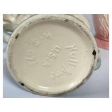 K4 - Vintage Hull Granada Mardi Gras 11in Vase - Magnolia Matte 5in Double-Handled Vase - Hull Art 6.5in Vase