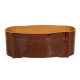 K4 - Roseville Mayfair Brown Planter 1106-10 & Pair of Candle Holders - Vintage 1940s