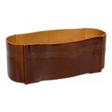 K4 - Roseville Mayfair Brown Planter 1106-10 & Pair of Candle Holders - Vintage 1940s