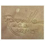 K4 - Roseville Mayfair Brown Planter 1106-10 & Pair of Candle Holders - Vintage 1940s