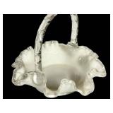 E4 - Vintage Fenton Silver Crest Basket