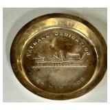 L4 - Val Hall Dedication 830 Sterling Silver Plate 2.75 in Diameter May 26, 1983