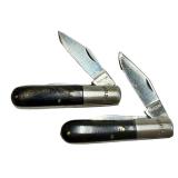 F2 - Barclay Pocket Knives - Vintage Pair, Two-Blade Folding Knives