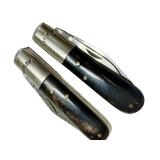 F2 - Barclay Pocket Knives - Vintage Pair, Two-Blade Folding Knives