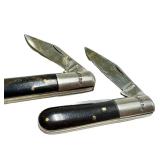 F2 - Barclay Pocket Knives - Vintage Pair, Two-Blade Folding Knives