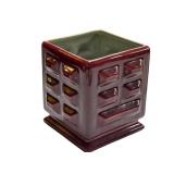 B3 - Red Wing Travertine Planter - Vintage