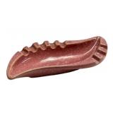 K3 - Roseville Capri Ashtray - Pink Crackle Glaze - 5977