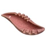 K3 - Roseville Capri Ashtray - Pink Crackle Glaze - 5977