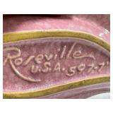 K3 - Roseville Capri Ashtray - Pink Crackle Glaze - 5977