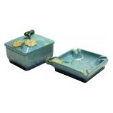 E4 - Roseville Wind Craft Cigarette Box & Ashtray - 240-T (1948 Vintage)