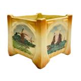 N3 - Roseville Donatella Square Planter, Antique Stoneware, Circa 1912