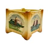 N3 - Roseville Donatella Square Planter, Antique Stoneware, Circa 1912