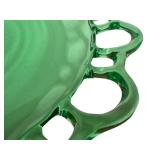 Lancaster Glass Company Vaseline Glass Open Work Sandwich Plate - 1930-1937