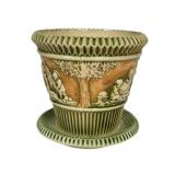 L5 - Roseville Donatello Flower Pot & Base - Antique