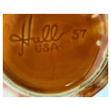 N3 - Hull Continental Persimmon Vase & Console Bowl - Crooksville OH