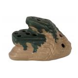 L1 - Vintage Roseville Carnelian I Forge Floral Frog - Rock-Shaped