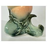 K3 - Hull Seashell with Fish - Vintage Ceramic Figurine