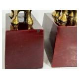 C4 - Pair of Vintage Art Deco Style Brass Bear Bookends