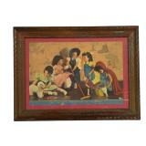 Dionne Quintuplets Framed Vintage Print